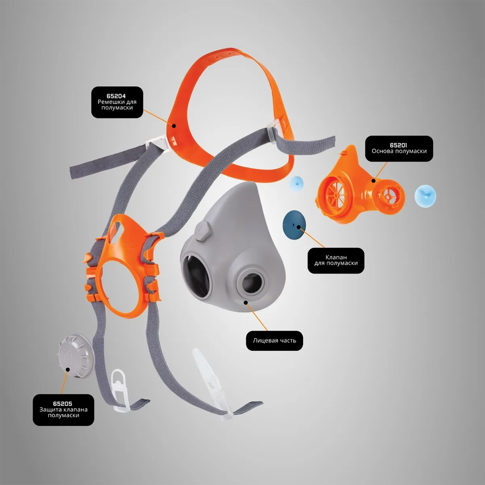 Газовая полумаска (без фильтров) Jeta Safety 6500 3